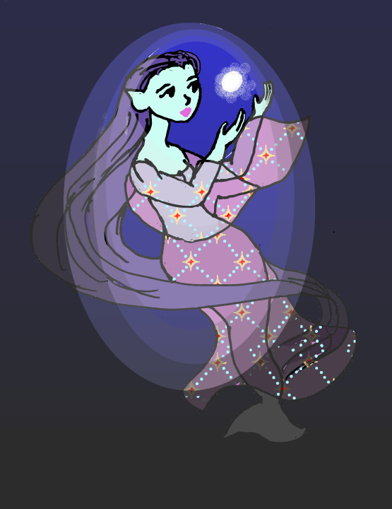 Luminosity Mermaid Mermaid holding a light